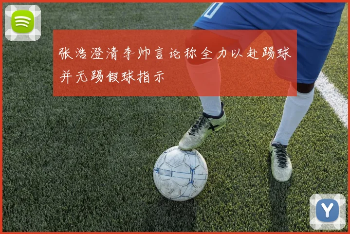 张浩澄清李帅言论称全力以赴踢球并无踢假球指示
